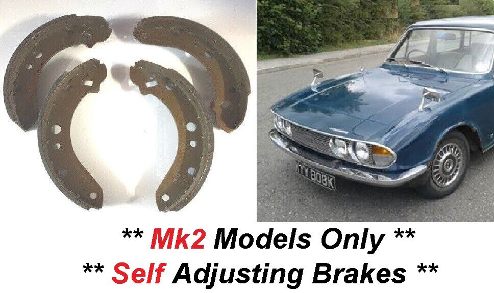 REAR BRAKE SHOES SET (Triumph 2000, 2500 & 2.5 Saloon) (**Mk2 Only**) (**From 1969- 77**) 